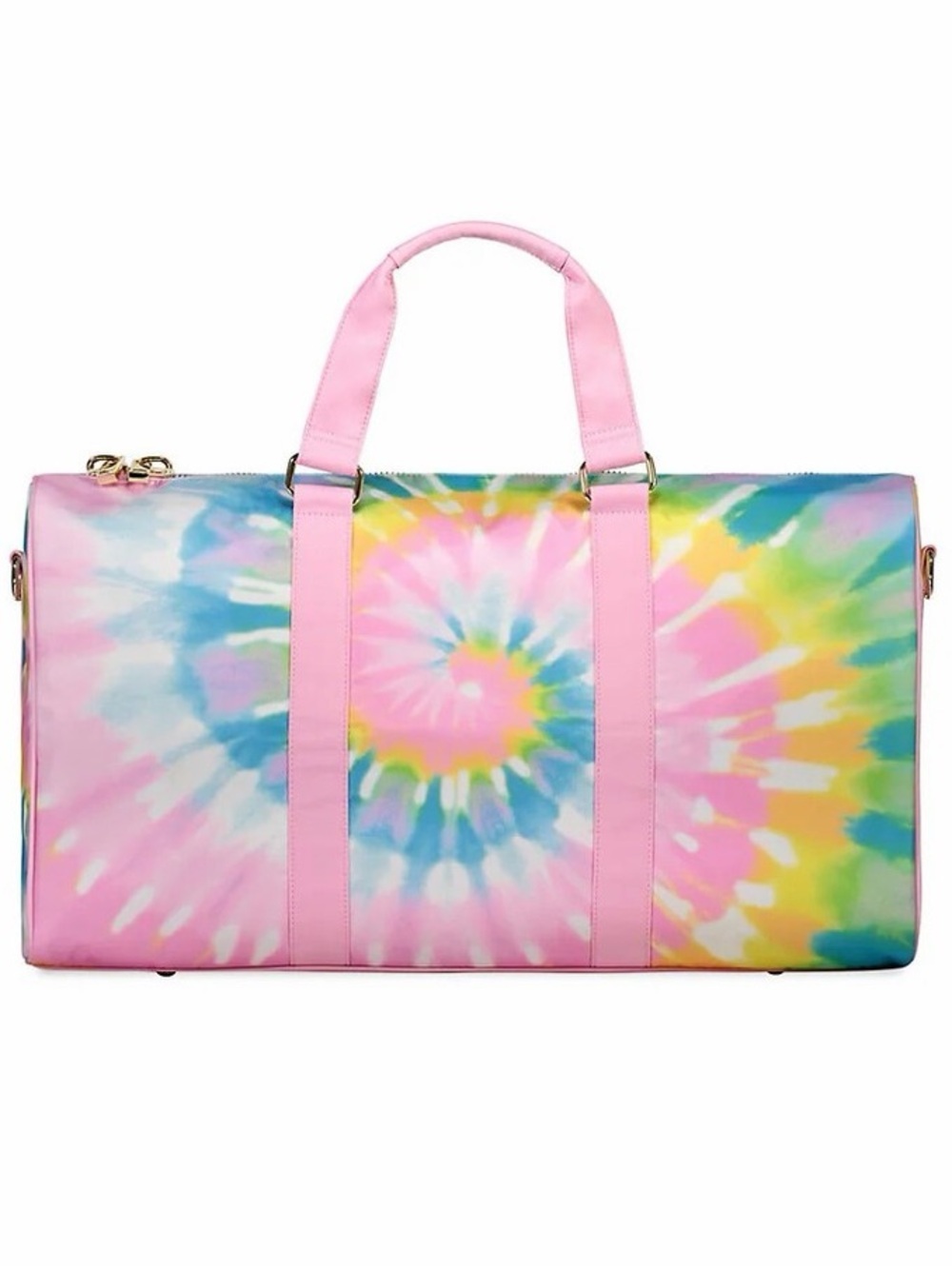 STONEY CLOVER LANE PASTEL Tie-Dye Duffle Bag Gold Zip Pink Blue Yellow